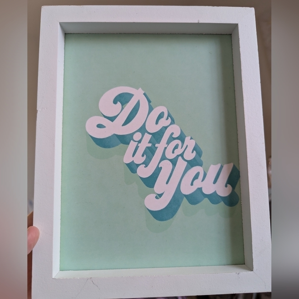 White Framed Motivational Wall Art, Interchangeable Prints Included